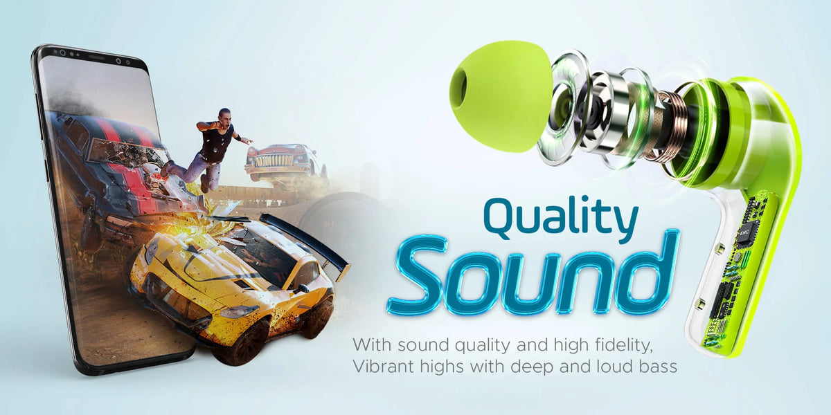 NeonPods™ Wireless Earbuds – LED Display & 20H Playtime